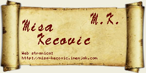 Miša Kecović vizit kartica